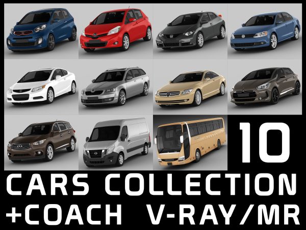 10 cars collection coach