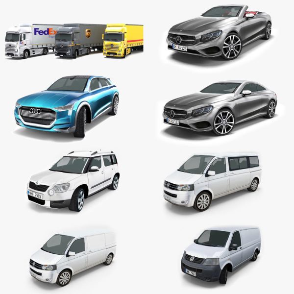 10 - City cars models 3D model