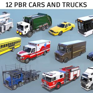 12 Cars and Trucks - PBR