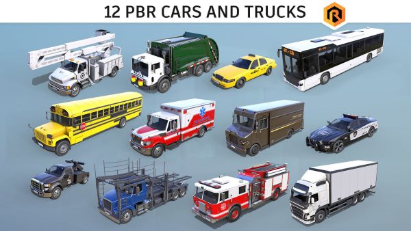 12 Cars and Trucks - PBR