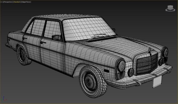 1968-1975 model Mercedes Benz W114 sedan car