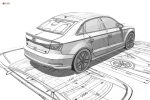 Audi A3 Limousine 3d blueprint
