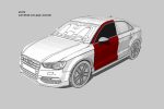 Audi A3 Limousine 3d blueprint