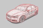 Audi A3 Limousine 3d blueprint