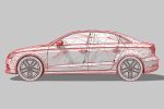 Audi A3 Limousine 3d blueprint