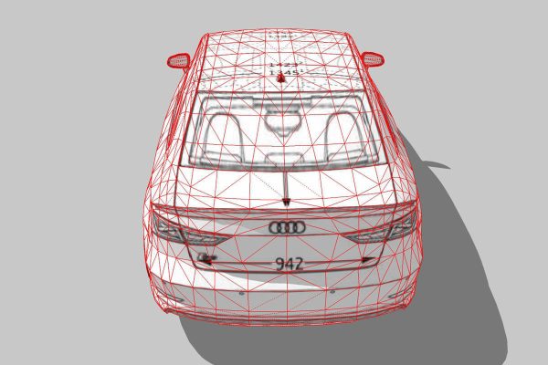 Audi A3 Limousine 3d blueprint
