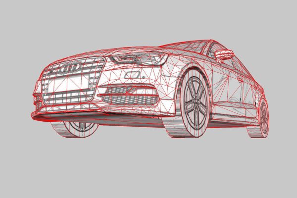 Audi A3 Limousine 3d blueprint