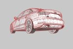 Audi A3 Limousine 3d blueprint