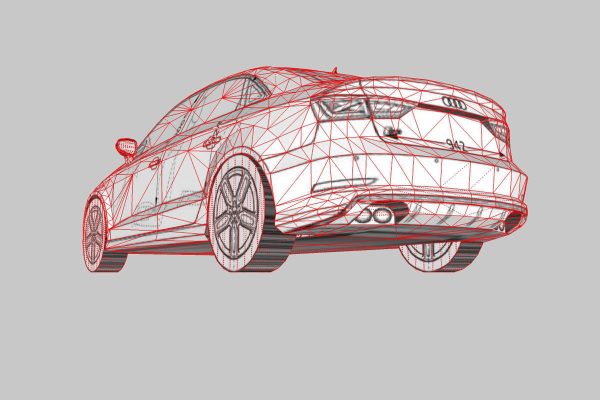Audi A3 Limousine 3d blueprint