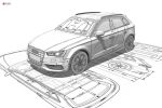 Audi A3 Sportback 3d blueprint