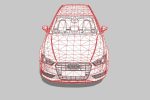 Audi A3 Sportback 3d blueprint