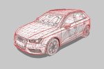 Audi A3 Sportback 3d blueprint