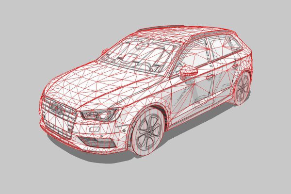 Audi A3 Sportback 3d blueprint