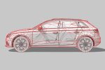 Audi A3 Sportback 3d blueprint