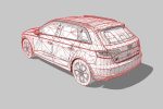 Audi A3 Sportback 3d blueprint