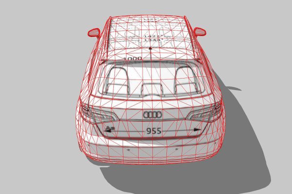 Audi A3 Sportback 3d blueprint