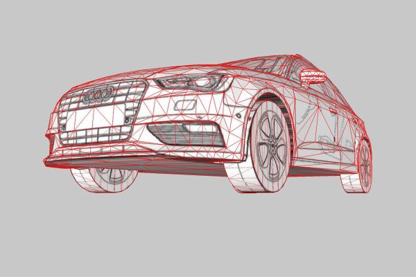 Audi A3 Sportback 3d blueprint