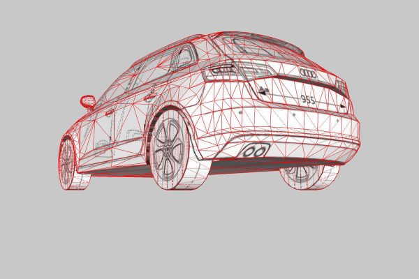 Audi A3 Sportback 3d blueprint