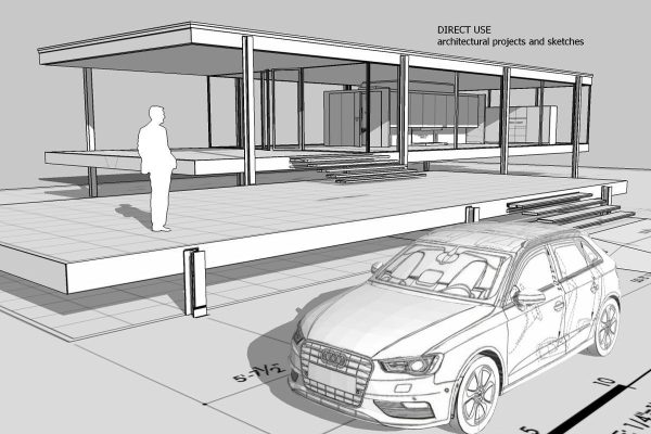 Audi A3 Sportback 3d blueprint