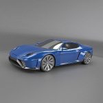 Blue concept car