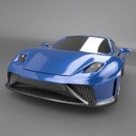 Blue concept car