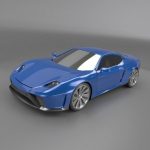 Blue concept car