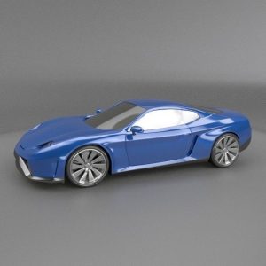 Blue concept car