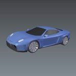 Blue concept car