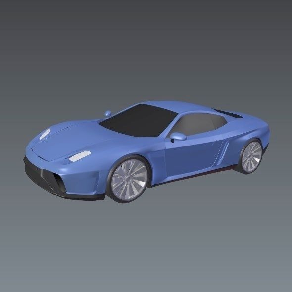 Blue concept car