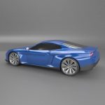 Blue concept car