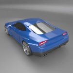 Blue concept car