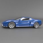 Blue concept car