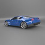 Blue concept car