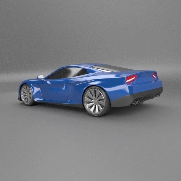 Blue concept car