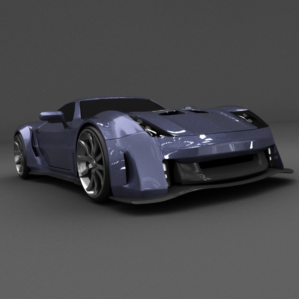 Blue racing concept car