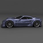 Blue racing concept car