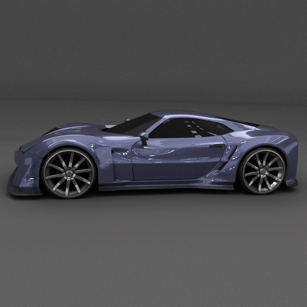 Blue racing concept car