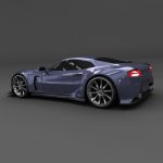 Blue racing concept car