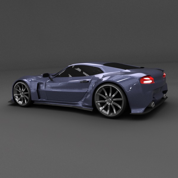 Blue racing concept car