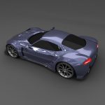 Blue racing concept car
