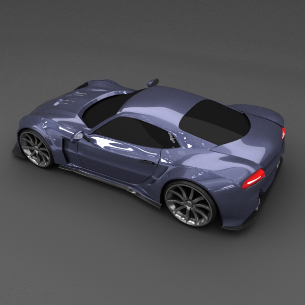 Blue racing concept car