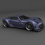 Blue racing concept car