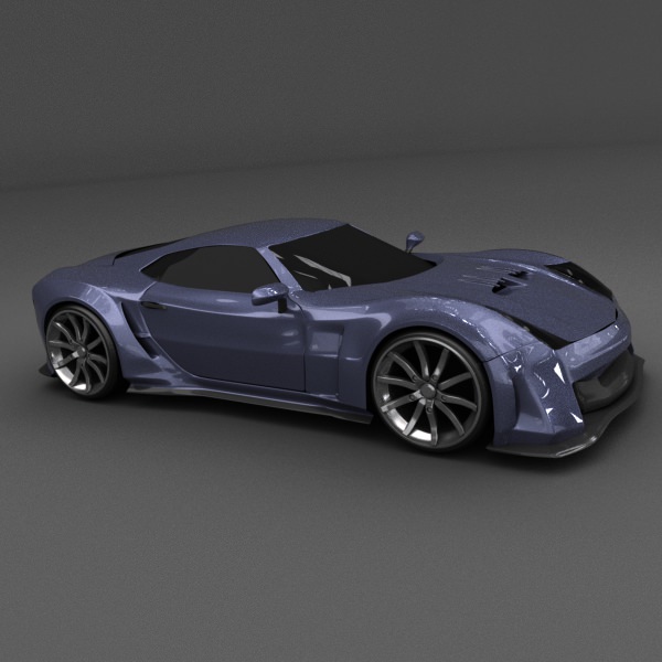 Blue racing concept car