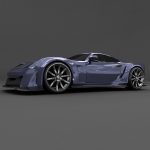 Blue racing concept car
