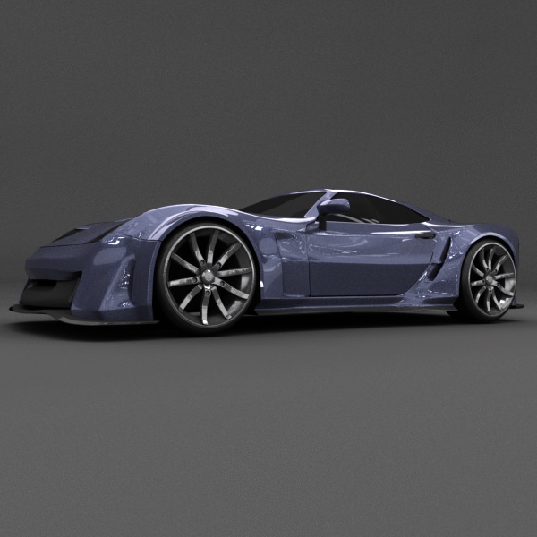 Blue racing concept car