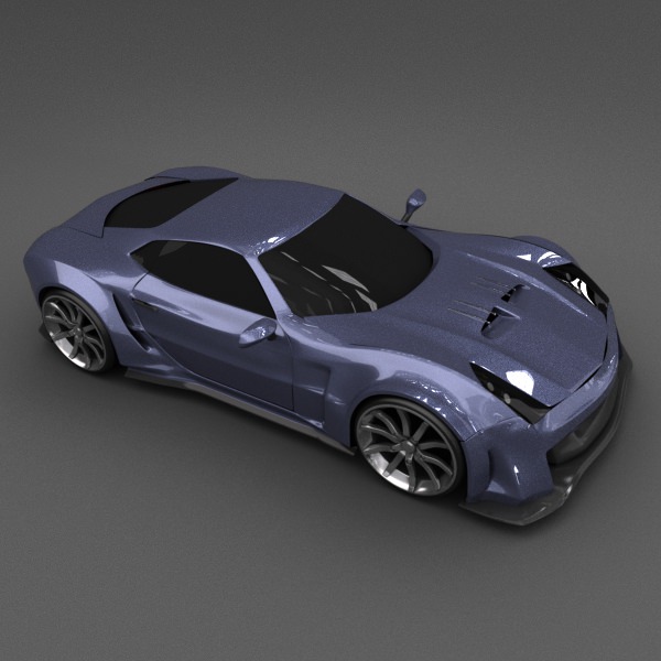 Blue racing concept car