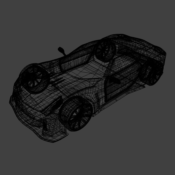 Blue racing concept car