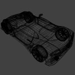 Blue racing concept car