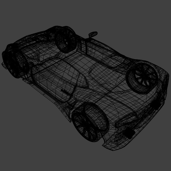 Blue racing concept car