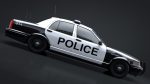 City Police Car Rigged for C4D